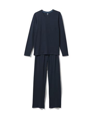 HEMA Heren pyjama donkerblauw, Kleding | Heren, Verzenden, Nieuw