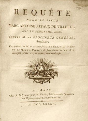 Anonimo. - Requête pour le sieur M.Antoine Rétaux de