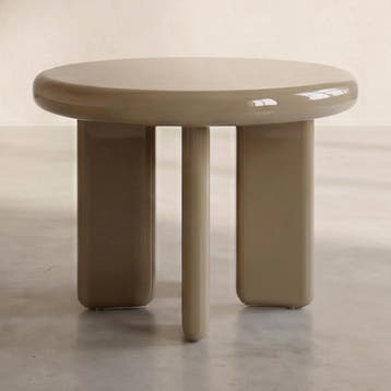 *WOONWINKEL* Hoogglans Salontafel Taupe 50 Cm Rond, Huis en Inrichting, Verzenden, Nieuw