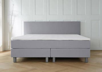 ACTIE! Boxspring Malaga 160 200 Grijs, Verzenden, 200 cm, 160 cm, Nieuw