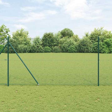 vidaXL gelast draadhek met grondpennen 10 x 1,4 m, Verzenden, Nieuw, IJzer