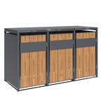 Container ombouw 3x | Staal Houtlook Antraciet | Nieuw, Ophalen of Verzenden, Nieuw, Metaal, Containerberging