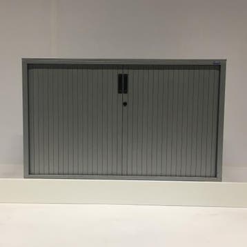 (MDK-106242) Voortman roldeurkast zilvergrijs 73 cm hoog, Ophalen of Verzenden, Gebruikt