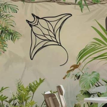 Unieke Metalen Wanddecoratie Manta Ray - Luxe Vis Hangend Or, Verzenden, Nieuw in verpakking