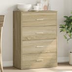 vidaXL Dressoir 60x31x84 cm bewerkt hout sonoma eikenkleurig, Verzenden, Nieuw, 50 tot 100 cm, 25 tot 50 cm