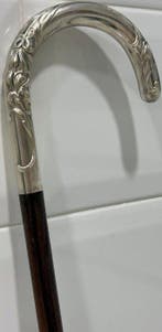 Wandelstok - .800 zilver, Antiek en Kunst