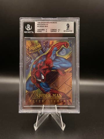 Beckett Bgs 9 1995 Fleer Ultra Spiderman Masterpieces Spider, Verzenden, Zo goed als nieuw, Losse kaart