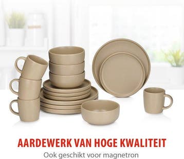 alpina Serviesset 16-Delig - Bordenset 4 Persoons, Verzenden, Nieuw