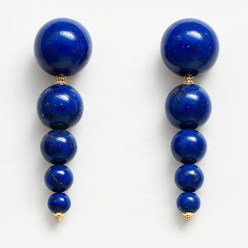 Zonder minimumprijs - Oorbellen Zilver Lapis lazuli - Lapis, Sieraden, Tassen en Uiterlijk, Oorbellen, Nieuw