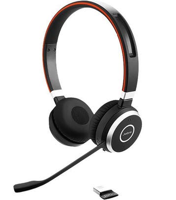 Jabra Evolve 65 Headset draadloos bluethooth inc donlge r..., Computers en Software, Headsets, Verzenden, Inklapbare microfoon