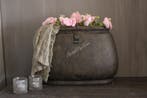 Brynxz ovale stenen pot Brown luxury 48 x 20 x 34 cm, Ophalen of Verzenden, Nieuw