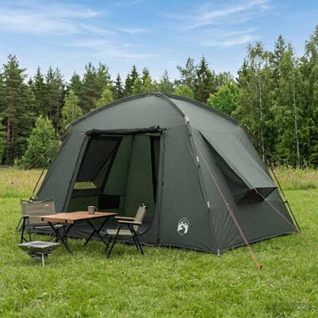 vidaXL Huisje Tent met dak Legergroen 300 x 210 x 156 cm, Verzenden, Nieuw, Tot en met 2