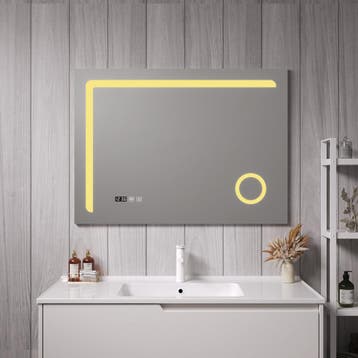 [pro.tec] Spiegel Chambave met LED verlichting 70x100x3 cm z, Huis en Inrichting, Woonaccessoires | Spiegels, Verzenden, Nieuw