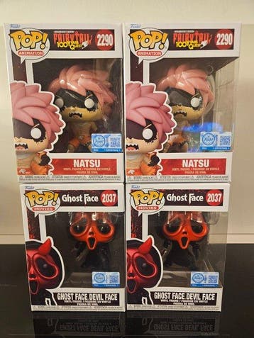 Funko - Funko Pop - X4 Lotto funko Mix Natsu + Ghostface
