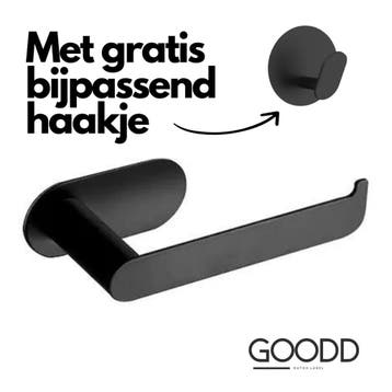 NIEUW Toiletrolhouder met haakje wc rolhouder zwart plakken, Huis en Inrichting, Badkamer | Badtextiel en Accessoires, Ophalen of Verzenden