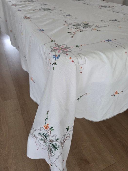 Tafelkleed - 250 cm - 165 cm, Antiek en Kunst, Antiek | Kleden en Textiel
