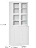 Moderne Vitrinekast met Verstelbare Planken 76x40x178,5 cm, Verzenden, Nieuw