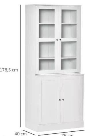 Moderne Vitrinekast met Verstelbare Planken 76x40x178,5 cm, Verzenden, Nieuw