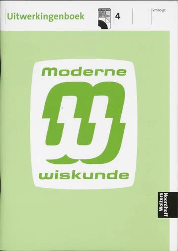 Moderne Wiskunde 4 Vmbo gt Uitwerkingenboek - I. van Breugel, Verzenden, Gelezen, I. van Breugel
