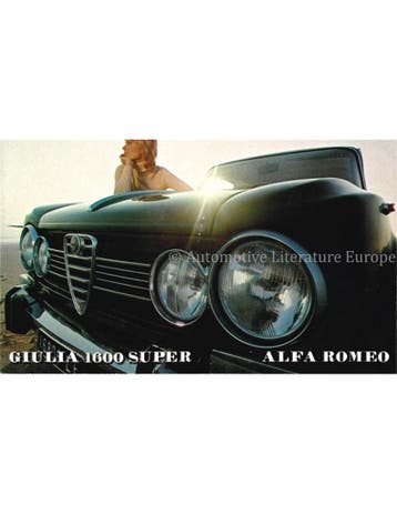 1971 ALFA ROMEO GIULIA 1600 SUPER BROCHURE NEDERLANDS, Nieuw, Alfa Romeo, Author