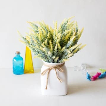 Kunst Boeket met Vaas - Lavendel Plastic Bloemen Luxe, Huis en Inrichting, Verzenden, Nieuw