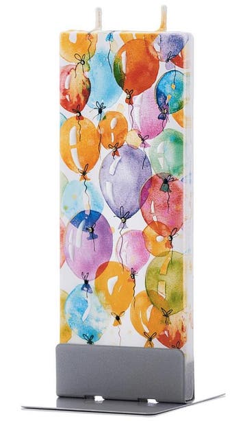 Ballonnen in Aquarel | FLATYZ platte kaars – uniek hand..., Verzenden, Nieuw