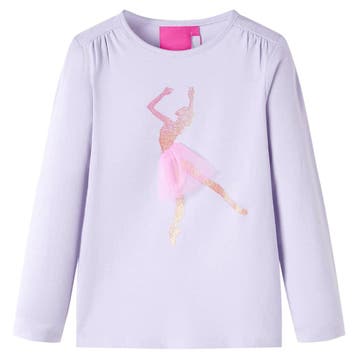 vidaXL Kindershirt met lange mouwen 92 lichtlila, Verzenden, Nieuw