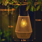 Rotan Solar Hanglamp – Waterdichte Tuinlantaarn, Verzenden, Nieuw