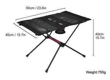 Opvouwbare Campingtafel met Bekerhouders en Opbergvak, Caravans en Kamperen, Verzenden, Nieuw