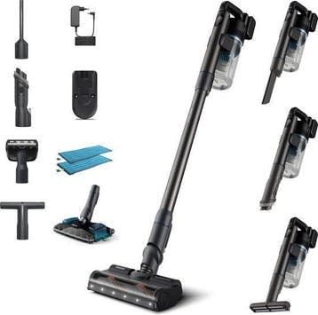 2dekans | Philips Steelstofzuiger met Dweilfunctie XC8055/01, Witgoed en Apparatuur, Ophalen of Verzenden, Zo goed als nieuw