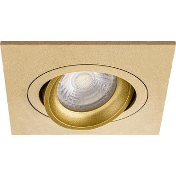 GU10 Inbouwspot Set - Mat Goud - Inbouw Vierkant -, Huis en Inrichting, Lampen | Spots, Ophalen of Verzenden, Nieuw, Overige fittingen