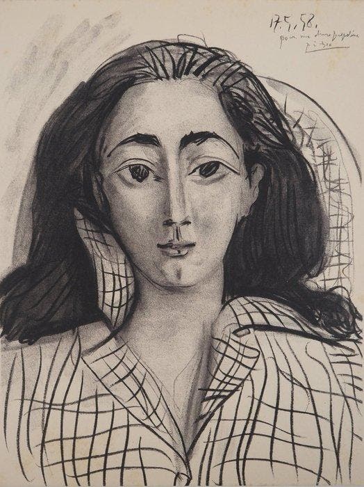 Pablo Picasso (1881-1973) - Jacqueline, Antiek en Kunst, Antiek | Overige Antiek