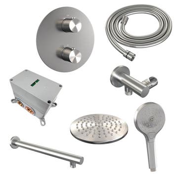 Brauer Brushed Edition Thermostatische Regendoucheset Inbouw, Ophalen of Verzenden, Nieuw
