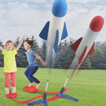 Luchtraket Lanceerspel met Voetpomp - Eindeloos Buitenplezie, Verzenden, Nieuw