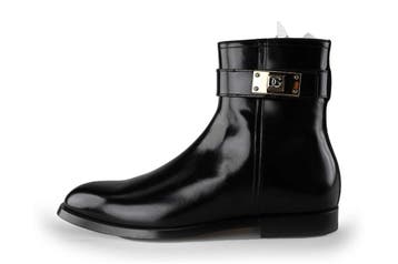 Dolce &amp; Gabbana Enkellaarzen in maat 40 Zwart, Verzenden, Zwart, Lage of Enkellaarzen, Zo goed als nieuw