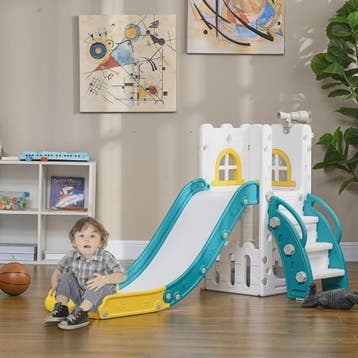 AIYAPLAY Kinder Speeltoestel 5-in-1: Glijbaan, Basketbal, Te, Verzenden, Nieuw