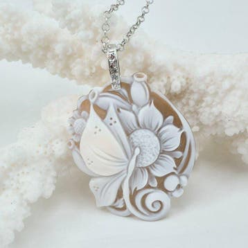Zilver - Cameo - Handgesneden camee