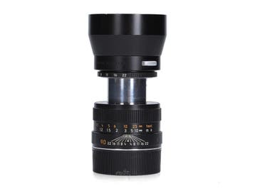 Leica Macro-Elmar-M 90mm f/4 (11633) + 12575 Hood, Audio, Tv en Foto, Fotografie | Lenzen en Objectieven, Ophalen of Verzenden