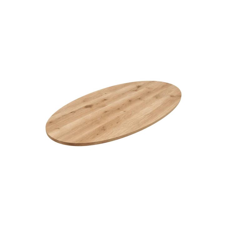 Eiken tafelblad ovaal met facet, Doe-het-zelf en Verbouw, Hout en Planken, Nieuw, Ophalen of Verzenden