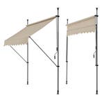 Klem zonwering luifel uitschuifbaar zandkleurig 300x120 cm, Verzenden, Nieuw