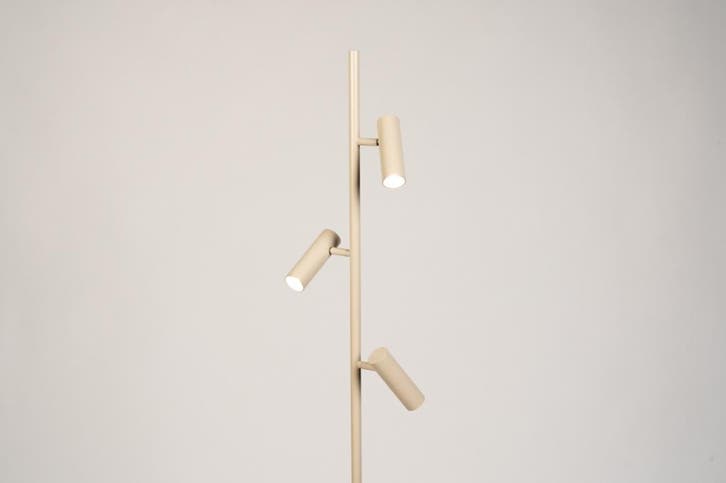 Rietveld Vloerlampen - Beige - Metaal, Aluminium, Huis en Inrichting, Lampen | Vloerlampen, Verzenden