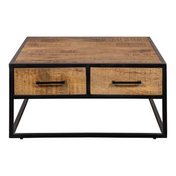 Salontafel Mangohout Lowen 80x80 cm, Verzenden, Nieuw, Industriële meubels, Overige vormen