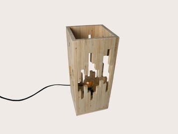 Kraterlamp - Gerecycled hout (Lampen, Stijl & Serie), Huis en Inrichting, Woonaccessoires | Overige, Ophalen of Verzenden, Nieuw