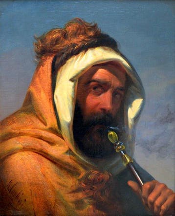 Giulio Carlini (1826- 1887) - Le fumeur de narguilé, Antiek en Kunst