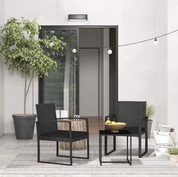 Rotan Tuinmeubelset – Complete 3-delige set incl. kussens, 2 zitplaatsen, Nieuw, Stoel, Tuinset