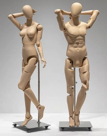 beweegbare etalagepoppen museum sport, Verzenden