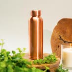 Puur Koperen Waterfles Glad - 1 liter, Ophalen of Verzenden, Nieuw