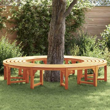 vidaXL Boom bank 8 -Seater 2 st 160 x 80 x 45cm Naturel, Tuin en Terras, Tuinbanken, Verzenden, Nieuw