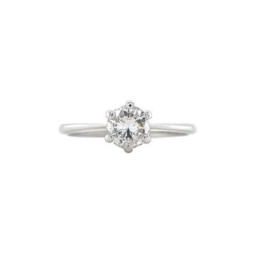 Solitair ring met diamant 9 karaat, Verzenden, Zo goed als nieuw