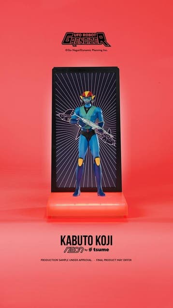 UFO Robot Grendizer LED Neon Statue Kabuto Koji 25 cm, Ophalen of Verzenden, Nieuw